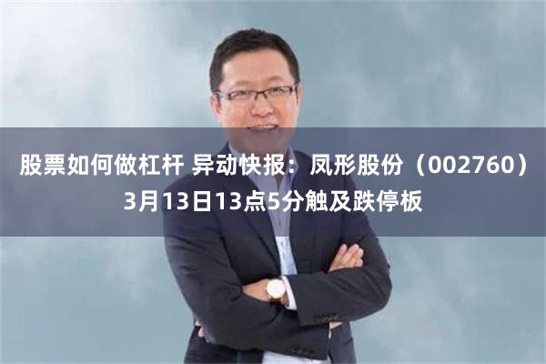 股票如何做杠杆 异动快报：凤形股份（002760）3月13日13点5分触及跌停板