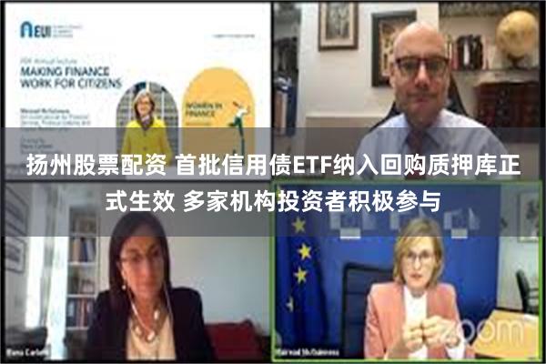 扬州股票配资 首批信用债ETF纳入回购质押库正式生效 多家机构投资者积极参与