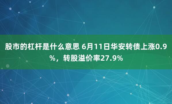 股市的杠杆是什么意思 6月11日华安转债上涨0.9%，转股溢价率27.9%