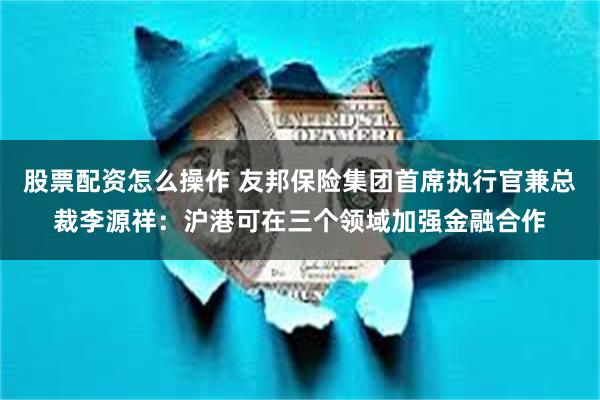 股票配资怎么操作 友邦保险集团首席执行官兼总裁李源祥：沪港可在三个领域加强金融合作